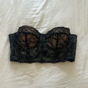 Black Lace Crop Top